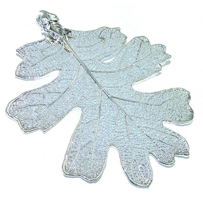 Stylish Deeped silver Leaf .925 Sterling Silver Pendant