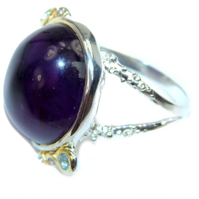Purple Beauty authentic LARGE Amethyst .925 Sterling Silver Ring size 9