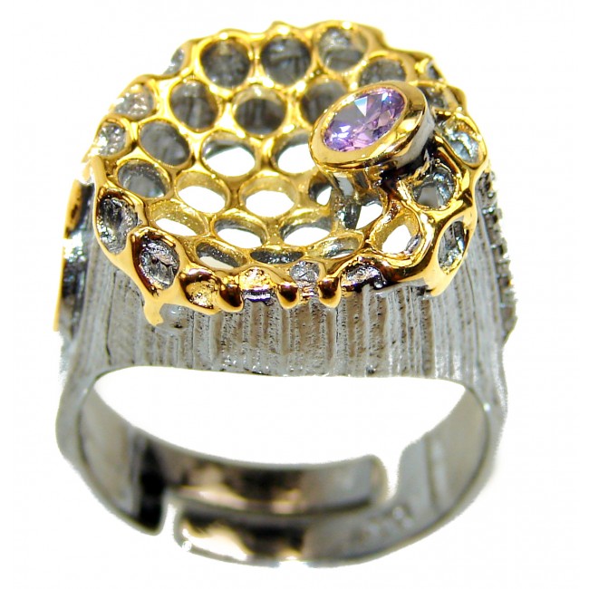 Purple Beauty 8.5 carat Amethyst .925 Sterling Silver Ring size 7 adjustable