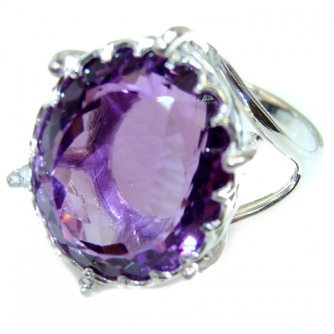Purple Beauty 18.5 carat authentic Amethyst .925 Sterling Silver Ring size 9