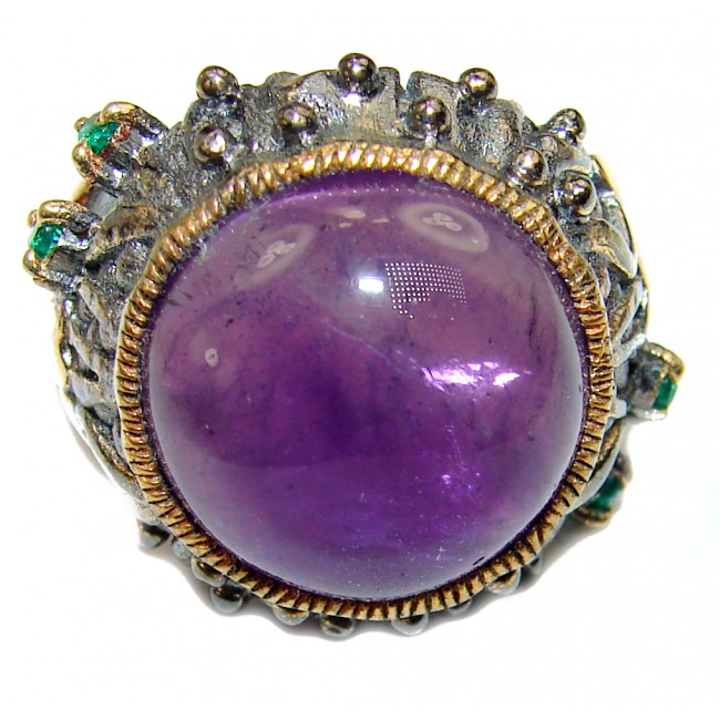 Purple Beauty authentic Amethyst .925 Sterling Silver Ring size 8 3/4