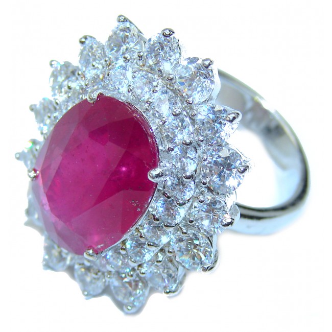 Great quality unique Ruby .925 Sterling Silver handcrafted Ring size 6 1/4