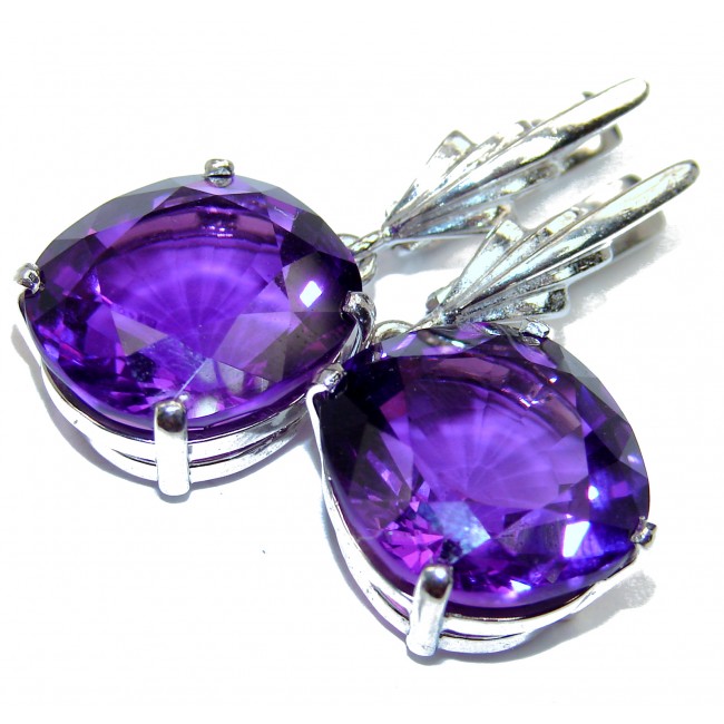 My Passion Authentic Amethyst .925 Sterling Silver handcrafted earrings
