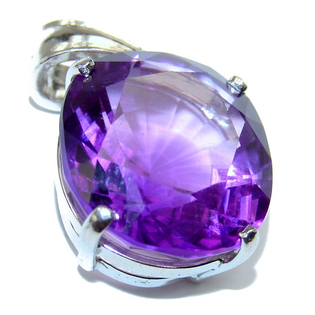 Spectacular 17.5 carat Amethyst .925 Sterling Silver handcrafted pendant