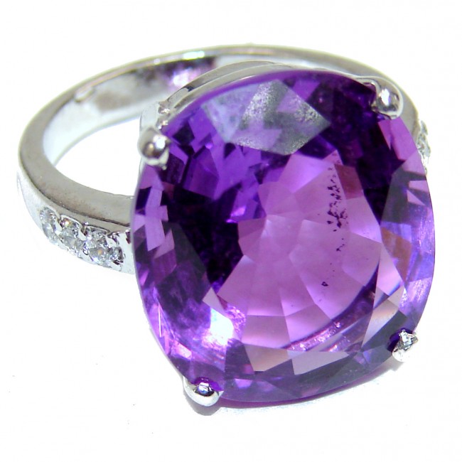 Purple Beauty authentic Amethyst .925 Sterling Silver Ring size 8