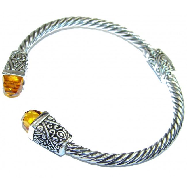 Best quality Golden Topaz .925 Sterling Silver handcrafted Bracelet / Cuff