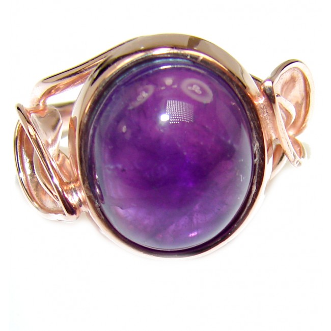 Purple Beauty authentic Amethyst 14K Gold over .925 Sterling Silver Ring size 8 1/2