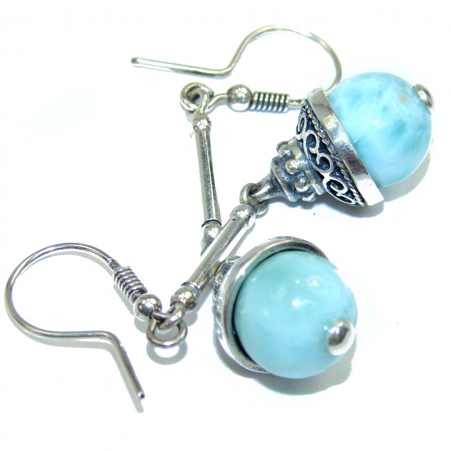 Blue Larimar .925 Sterling Silver earrings