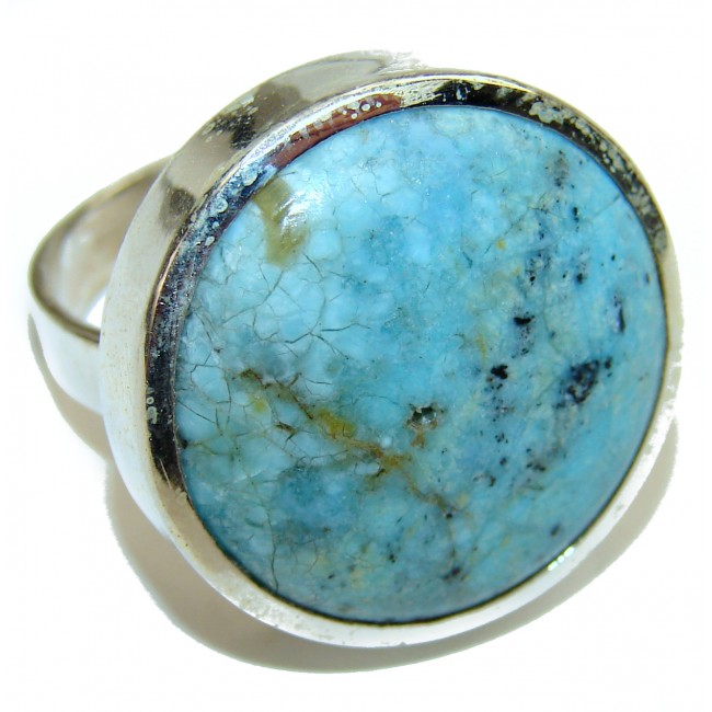 Sea Sediment Jasper .925 Sterling Silver handmade ring size 8