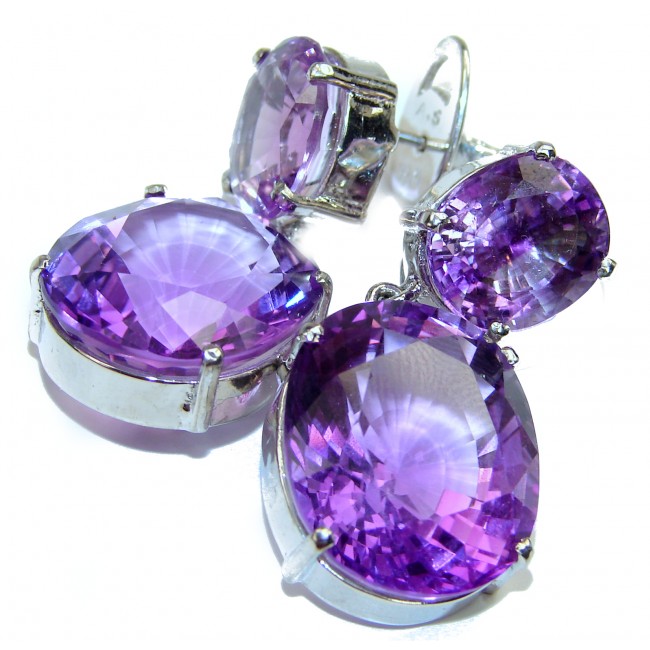 My Passion Authentic Amethyst .925 Sterling Silver handcrafted earrings