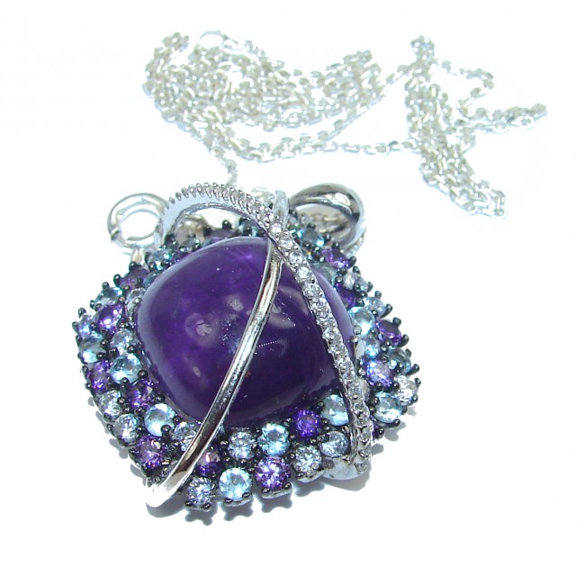 Great African Amethyst .925 Sterling Silver handcrafted necklace