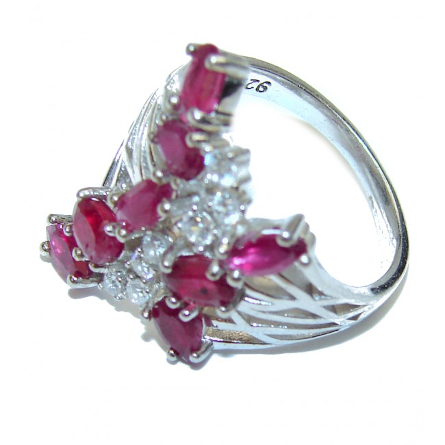 Pure Beauty authentic Ruby .925 Sterling Silver Ring size 7 1/2