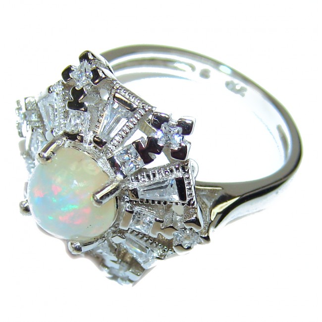 Authentic Ethiopian Opal .925 Sterling Silver handcrafted ring size 6