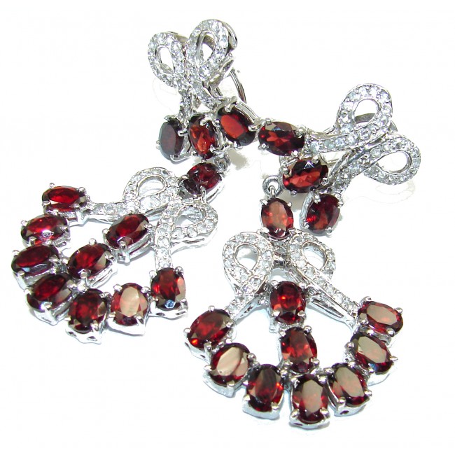 My Passion Authentic Garnet .925 Sterling Silver handcrafted earrings