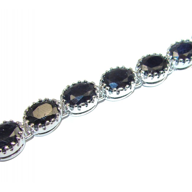 Incredible Sapphire .925 Sterling Silver handcrafted Bracelet