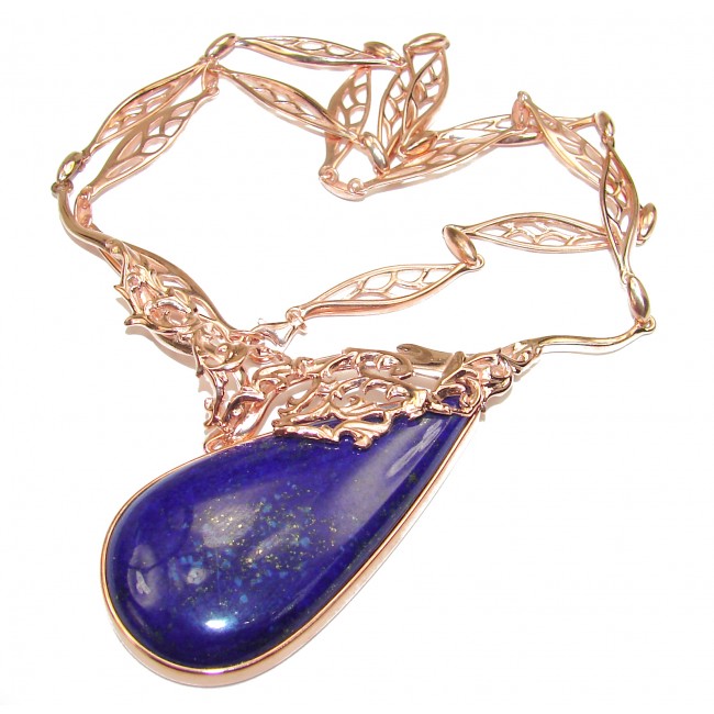 BEST QUALITY Afghan Lapis Lazuli .925 Sterling Silver handmade Necklace