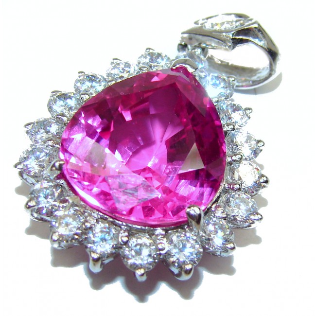 Perfect Pink Topaz .925 Sterling Silver handcrafted Pendant