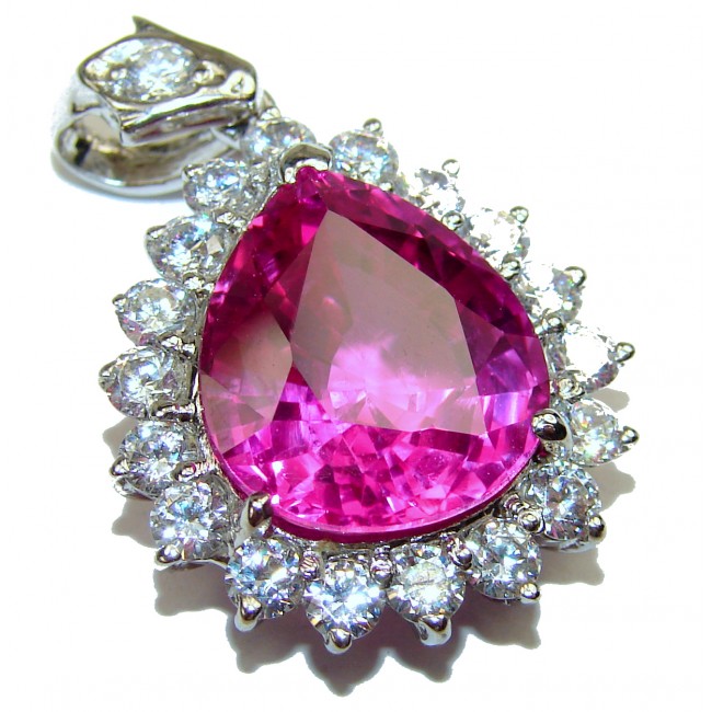 Perfect Pink Topaz .925 Sterling Silver handcrafted Pendant