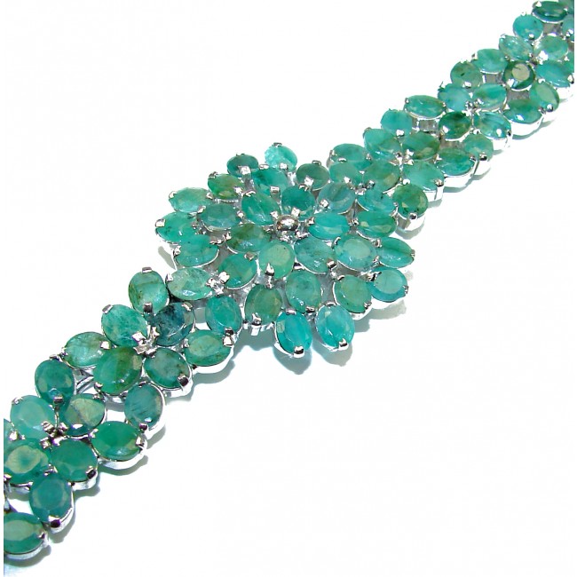 Emily authentic Emerald .925 Sterling Silver handcrafted Bracelet