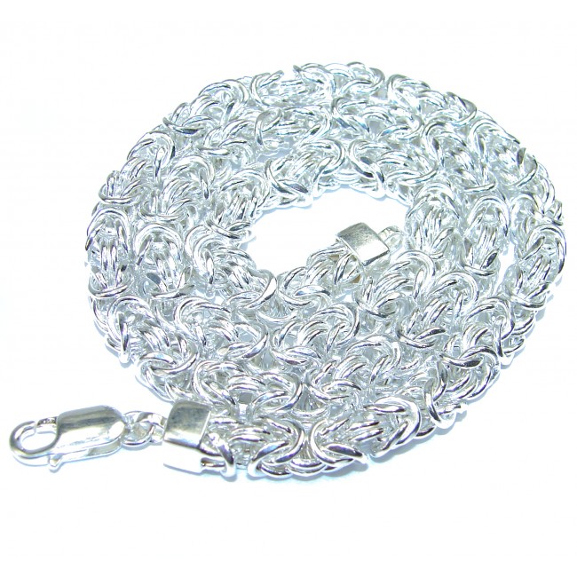 Hollow design high polished Sterling Silver Chain 18'' long, 6 mm wide, 29.1 grams