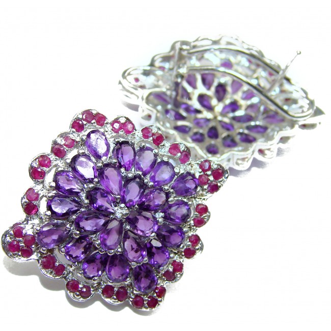 Exclusive Amethyst .925 Sterling Silver handcrafted Earrings