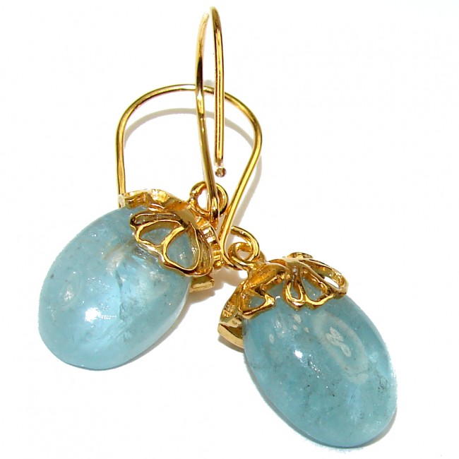 Aquamarine .925 Sterling Silver handmade earrings