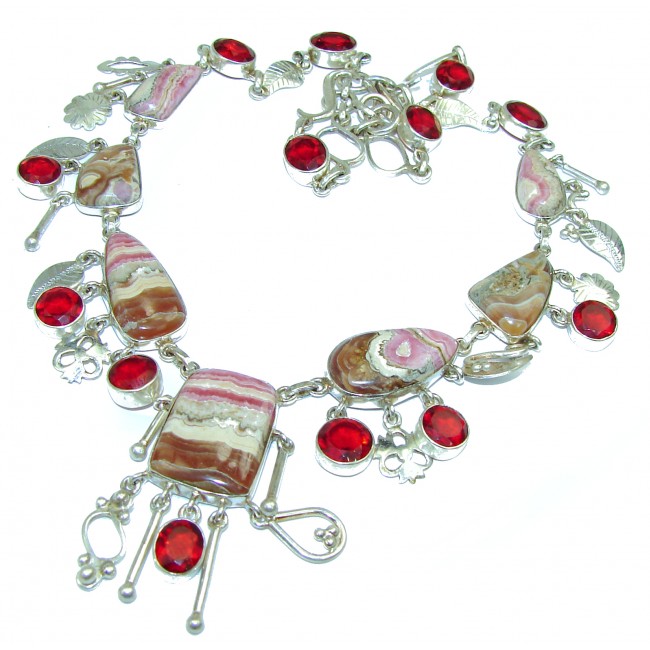 Pure In Heart authentic Rhodochrosite .925 Sterling Silver necklace