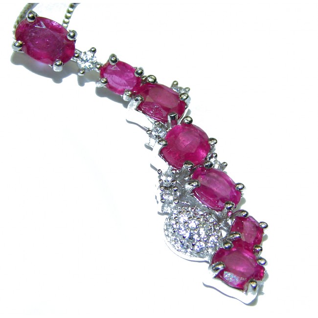 Ruby .925 Sterling Silver handmade Necklace