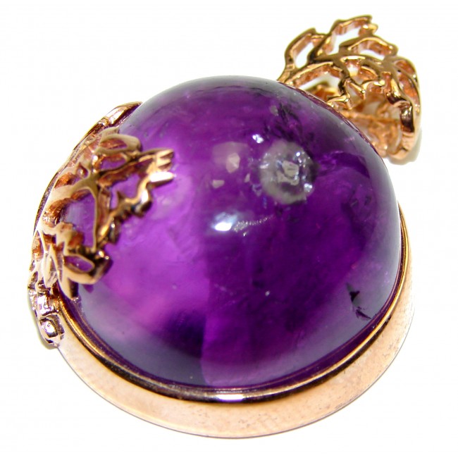 Lilac Dream spectacular 55carat Amethyst 18K Gold over .925 Sterling Silver handcrafted pendant