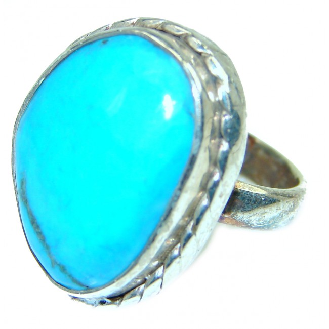 Authentic Sleeping Beauty Turquoise .925 Sterling Silver ring; s. 7