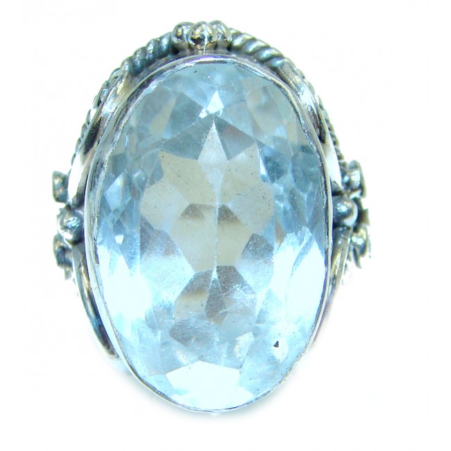 Exclusive Green Amethyst .925 Sterling Silver Ring size 8 1/2