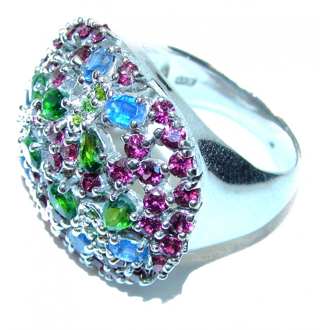 Incredible Chrome Diopside .925 Sterling Silver handcrafted ring size 9