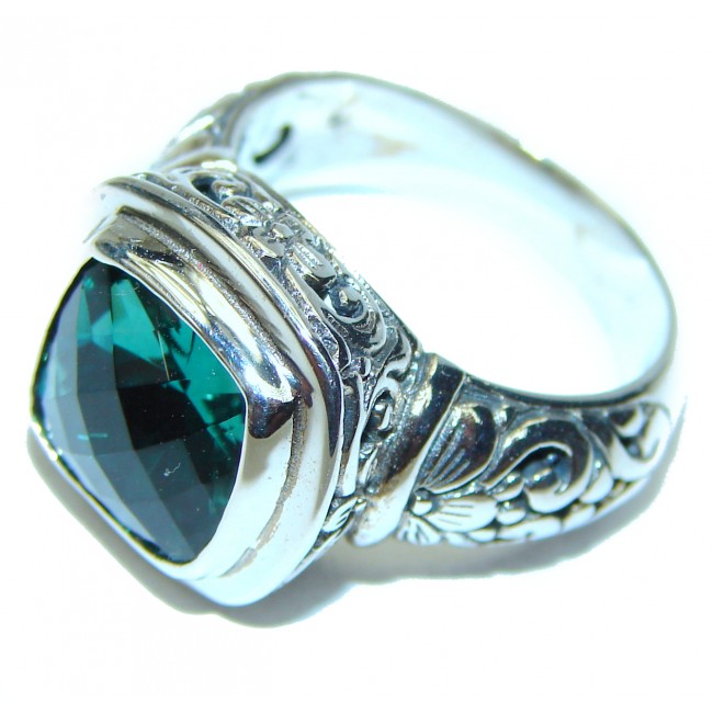Electric Blue London Blue Topaz .925 Sterling Silver handmade Ring size 6 1/4