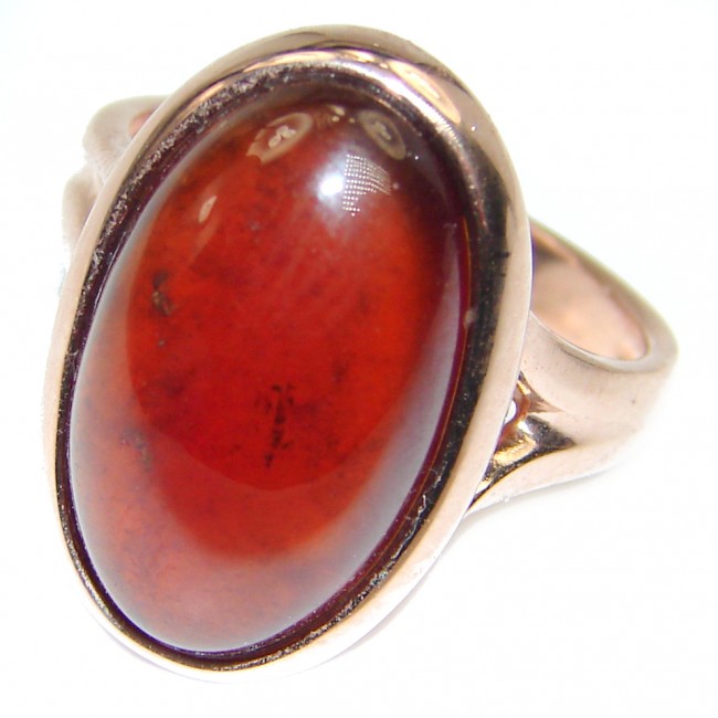 Authentic Garnet 18K Gold over .925 Sterling Silver Ring size 6 1/2