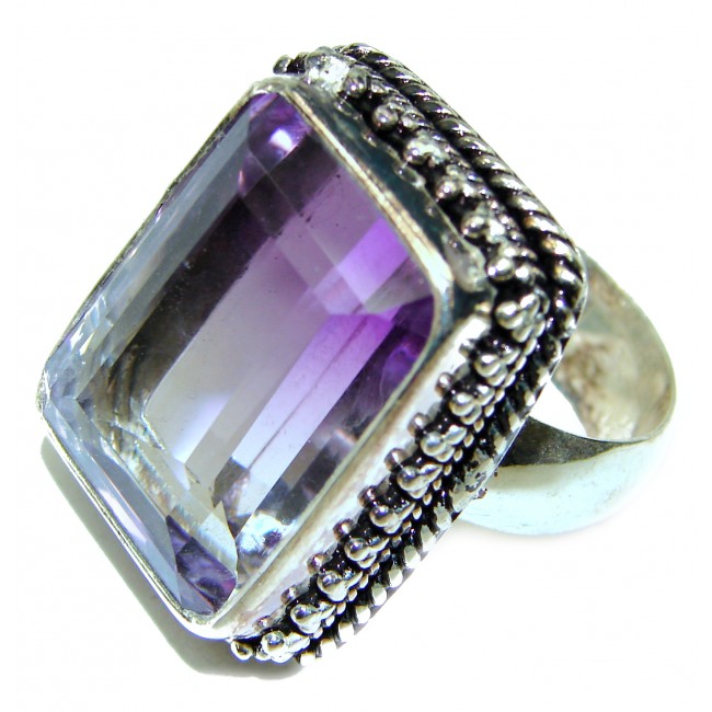 Incredible Ametrine .925 Sterling Silver handcrafted Ring s. 10