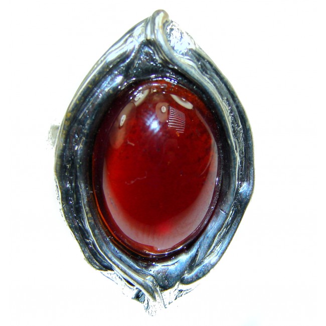Best quality 10.8 carat unique Ruby .925 Sterling Silver handcrafted Ring size 7 adjustable