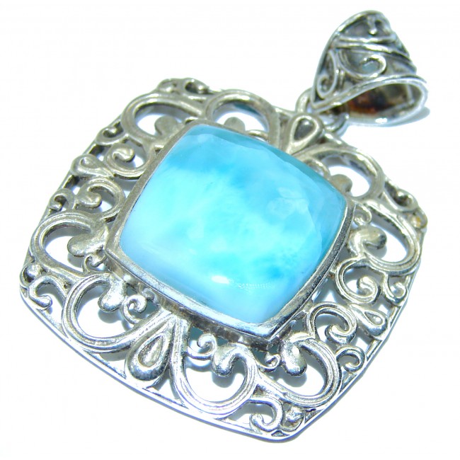 Amazing quality Larimar .925 Sterling Silver handmade pendant