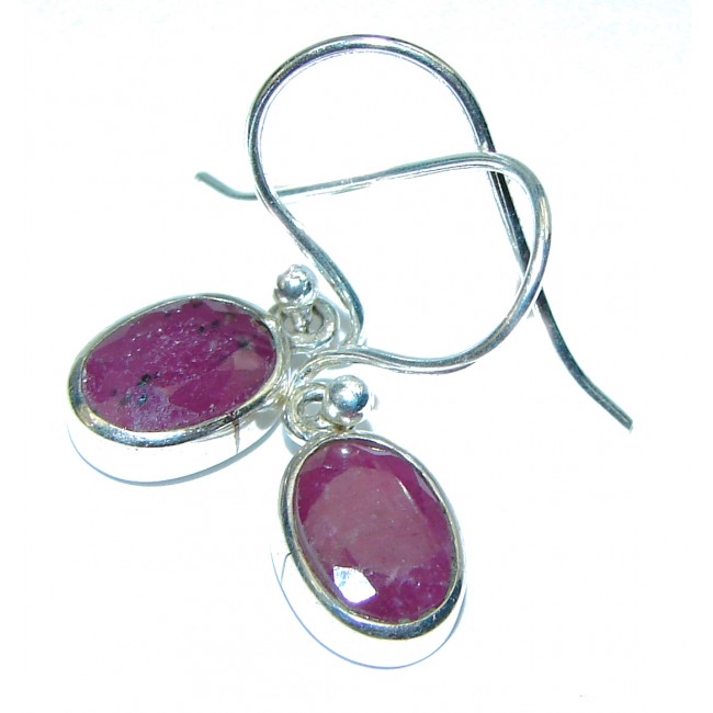 Ruby .925 Sterling Silver earrings