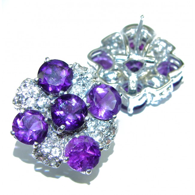 Purple Beauty Amethyst .925 Sterling Silver handcrafted earrings