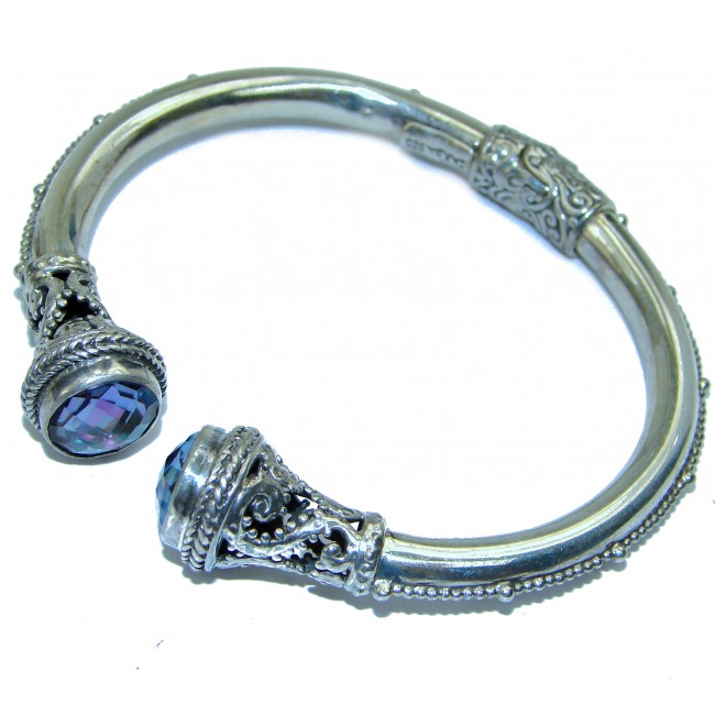 New Universe Genuine Magic Topaz .925 Sterling Silver handmade Bracelet Cuff