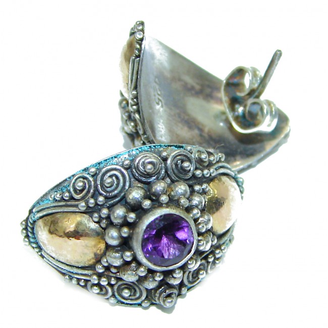 Purple Blossom Amethyst .925 Sterling Silver earrings
