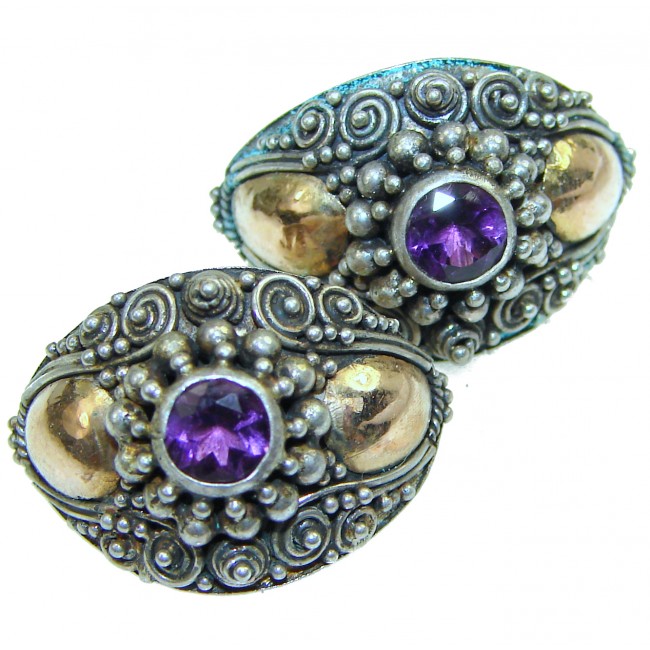 Purple Blossom Amethyst .925 Sterling Silver earrings