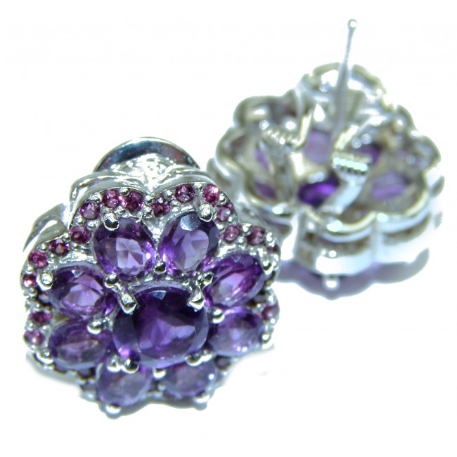 Purple Amethyst .925 Sterling Silver handcrafted earrings