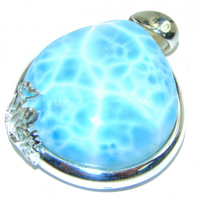 Amazing quality Larimar .925 Sterling Silver handmade pendant