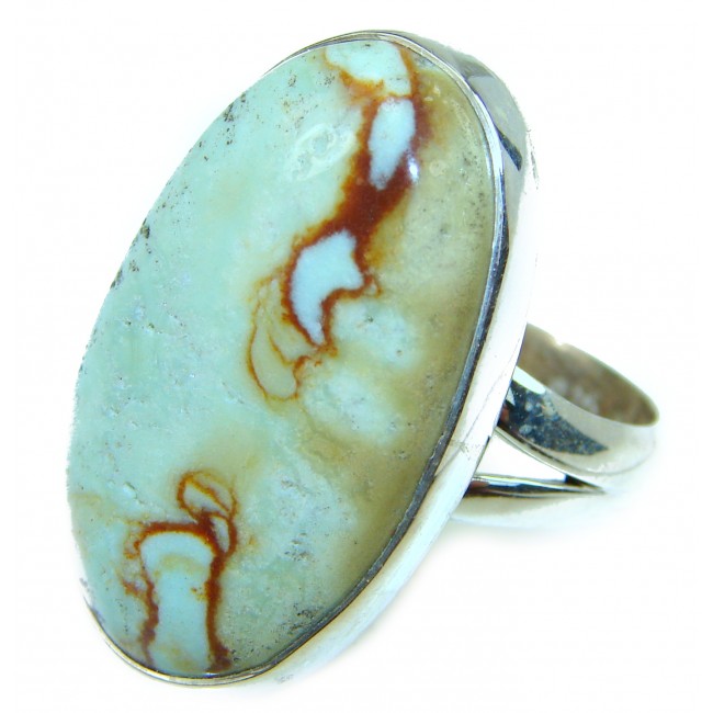 Morrisonite Sterling Silver handmade ring size 8 adjustable