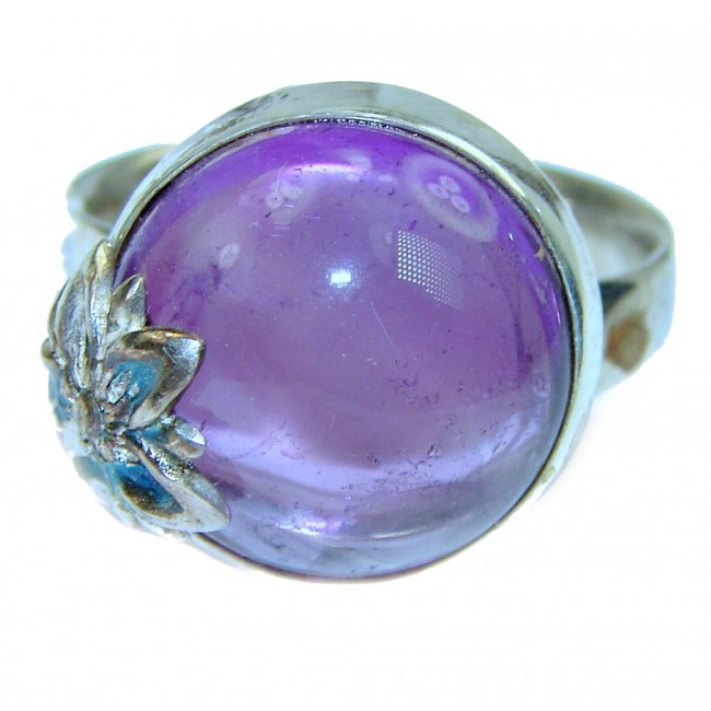 Purple Extravaganza Amethyst .925 Sterling Silver HANDCRAFTED Ring size 7 3/4