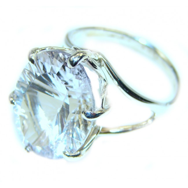 Spectacular White Topaz .925 Sterling Silver ring size 10