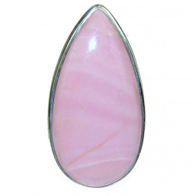 Pink Opal .925 Sterling Silver handcrafted ring size 8