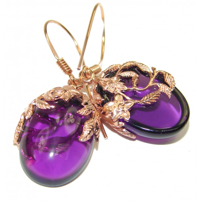 Pure Perfection Amethyst 14k Gold over .925 Sterling Silver handcrafted Earrings