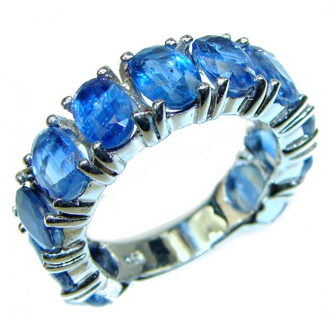 Authentic African Kyanite .925 Sterling Silver handmade Ring s. 8 1/2